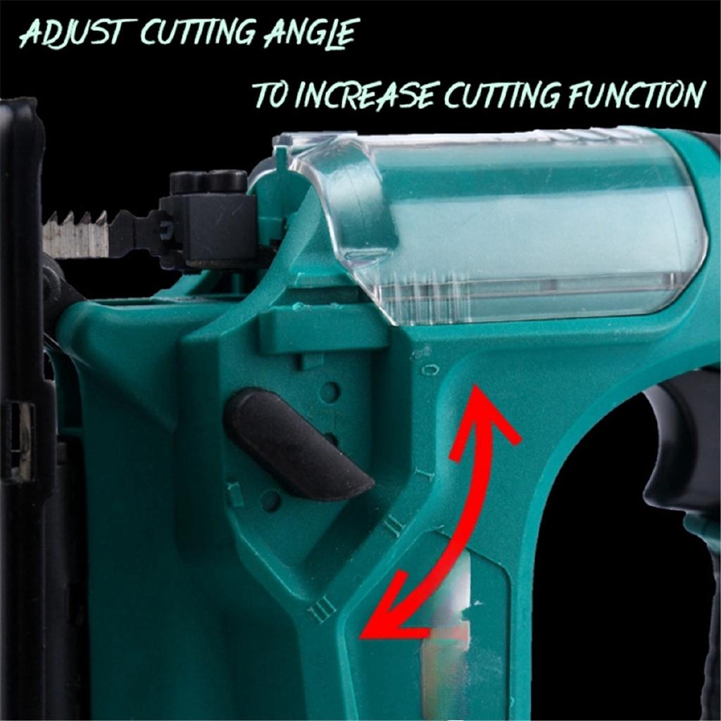 900W Cordless Jig Saw Portable Multi-Function Electric Saw Blades Metal Wood Metal Jigsaw Power Tools with Li-Ion Batter