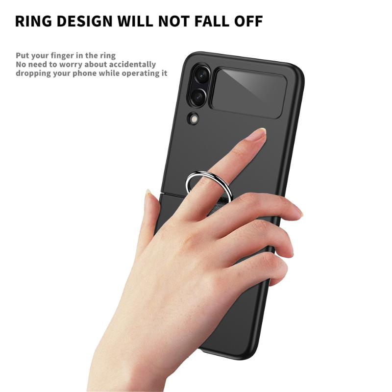 Skládací pouzdro s přezkou Simplicity Fashion pro Samsung Galaxy Z Flip 3 4 5 5G, nárazuvzdorné, měkké silikonové zadní kryty
