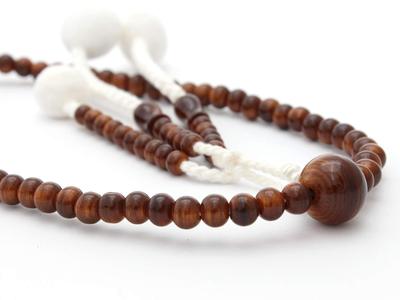Soka Gakkai Prayer Solid Cotton Wooden SGI Prayer Unisex Beads, Vermillion, Tassel, Beads,