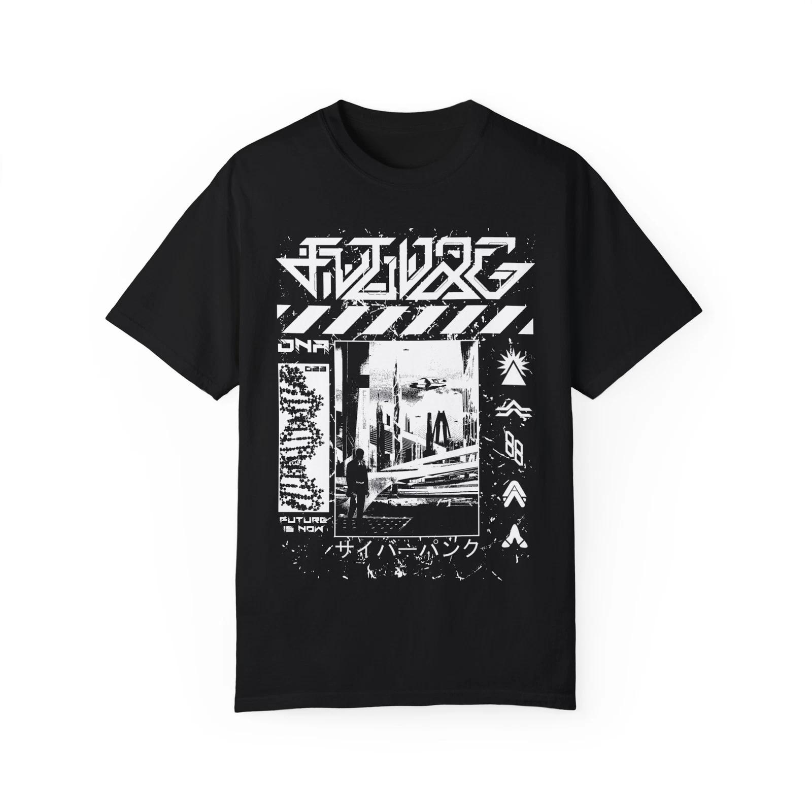 FUTURE | Cyberpunk Style | Brutalism Kanji Shirt L