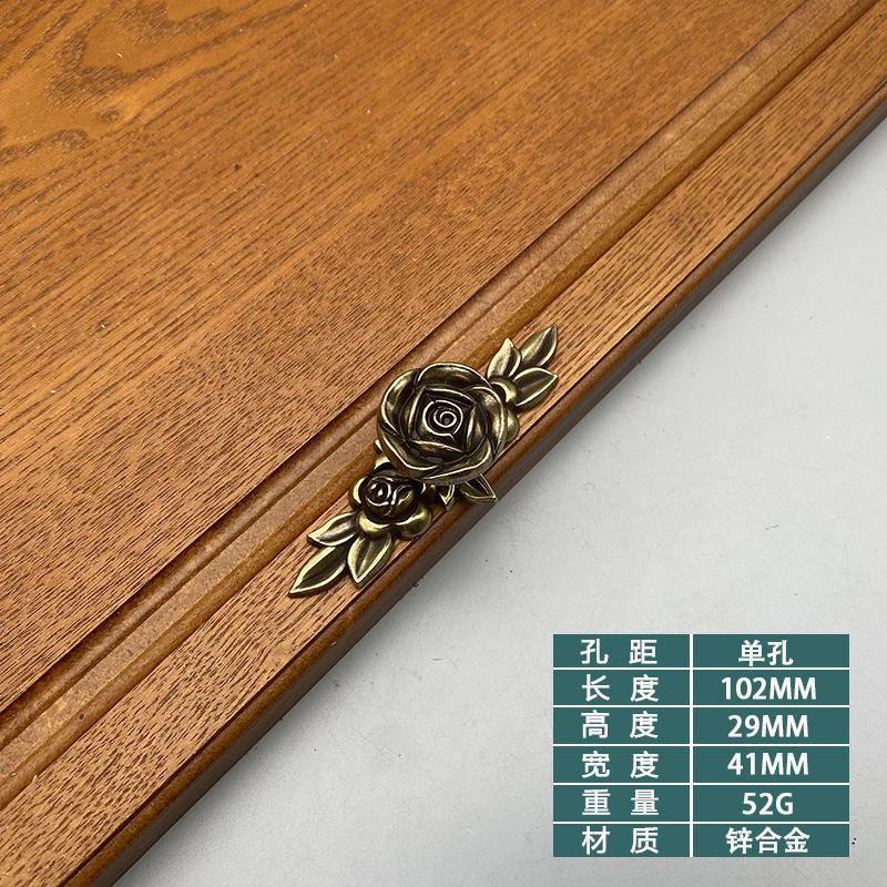 Rose Decorative Cabinet Knobs Floral Knob Cupboard Door Knobs Ivory White Drawer Pulls Cabinet Handle Knobs for Dresser Cabinet