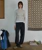 Aobteu Layered Long Sleeve T-Shirt - Light Sage