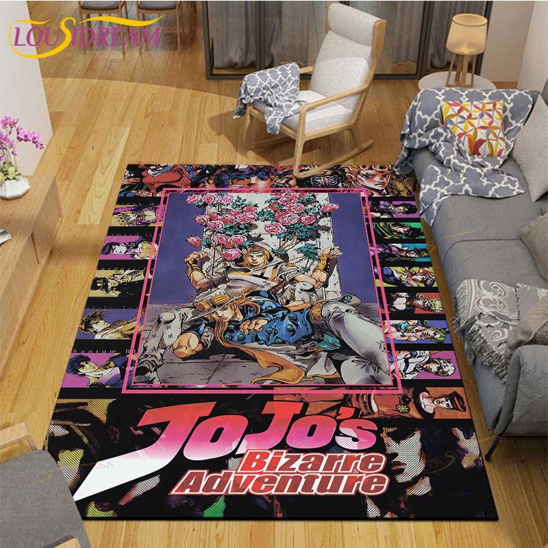 

Японське аніме JoJo Bizarre Adventure Підлога Нековзкий килим Килимок для кімнати Кухня Ванна підлога Водонепроникний килимок 100cm x 120cm