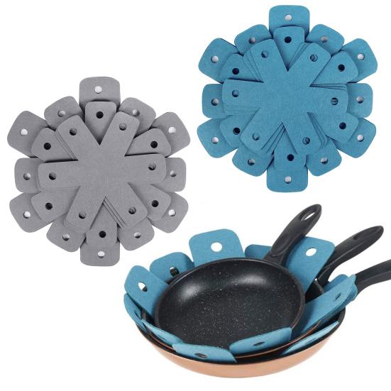 

Pot Pan Protectors Thickened Wide Application 3 Colors Cookware Protectors Pot Pan Separator Pads for Household