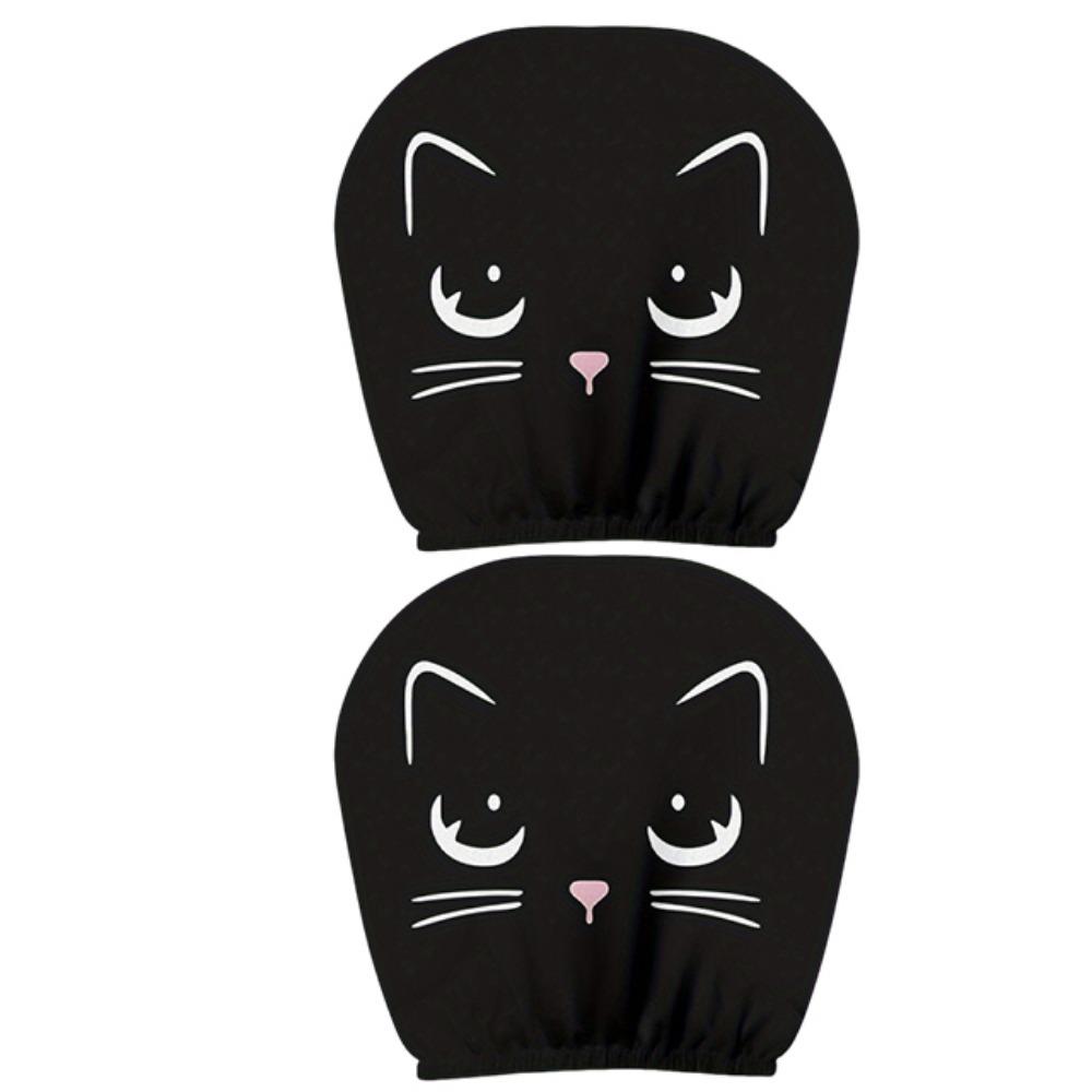 2Pcs Exaggerated Car Headrest Covers Funny Face Expressions Car Seat Headcover Journey Must-Have