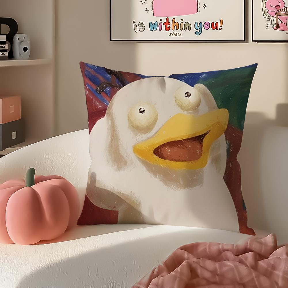 Cartoon Character PParty Animals Cushion Cover Pillowcase Short Plush Invisible zipper Room Sofa Cushion Cover