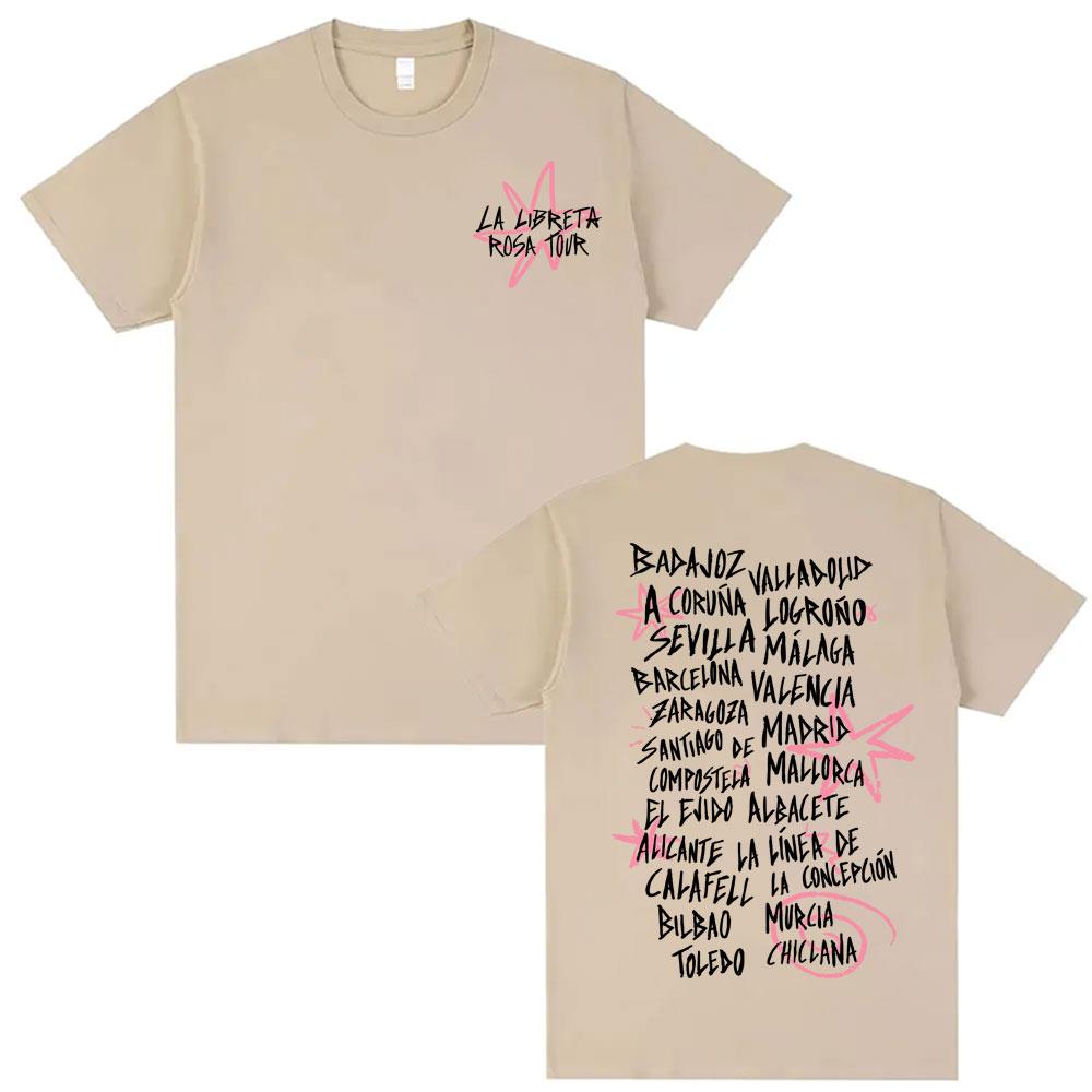 Chiara Oliver La Libreta Rosa Tour 2025 Print T Shirts Men Women's Clothing Fashion Aesthetic T-shirt