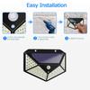 100LED Solar Powered Wall Lights Motion Sensor Waterproof Outdoor Deck Garage Street Lamps Driveway Porch Wall Light
