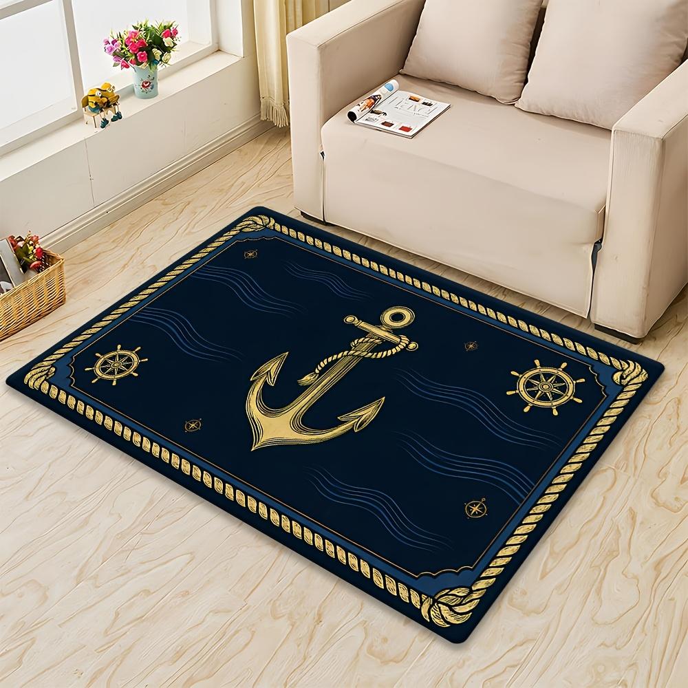 

Nautical Anchor Non-Slip Mat – Soft & Fade-Resistant, Stylish Design for Living Room, Bedroom, Kitchen & More carpet 80x120cm