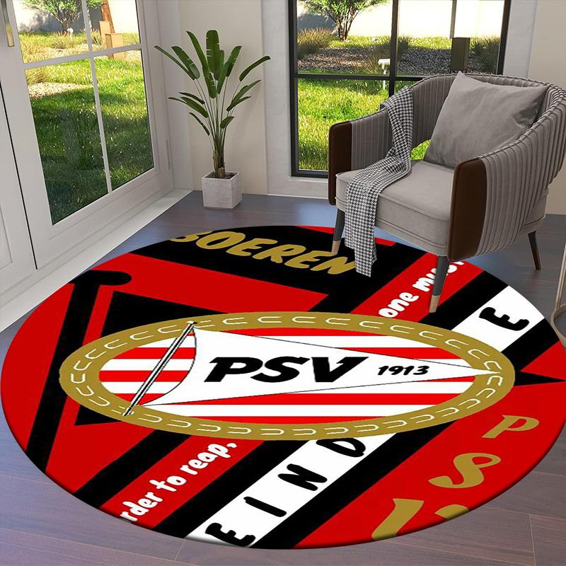 Philips Sport Vereniging Round Area Rug,Carpet Rug for Living Room Bedroom Sofa Playroom Decor,Non-slip Floor Mat