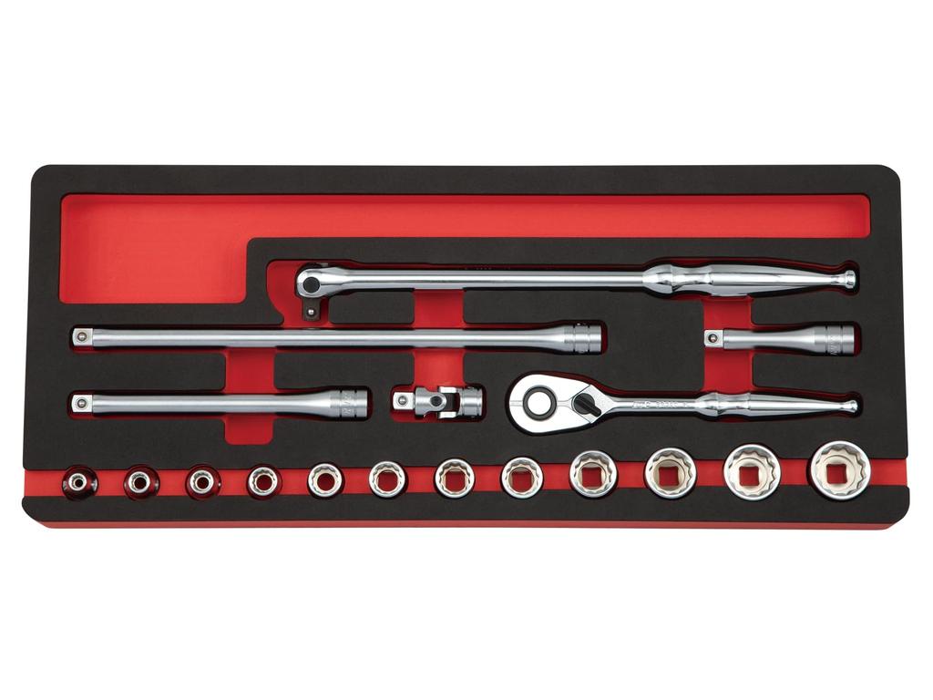 Kyoto Machinery Tools Socket Wrench Set Dodecagonal TB318WA (KTC) 9.5sq. [18-piece]