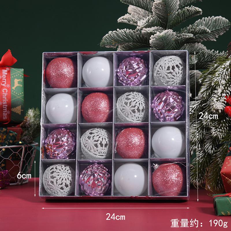 16Pcs/Bag 6CM Christmas Balls Decoration Christmas Tree Hanging Ornaments for Party Decor New Year Navidad Gift 2026 Accessories