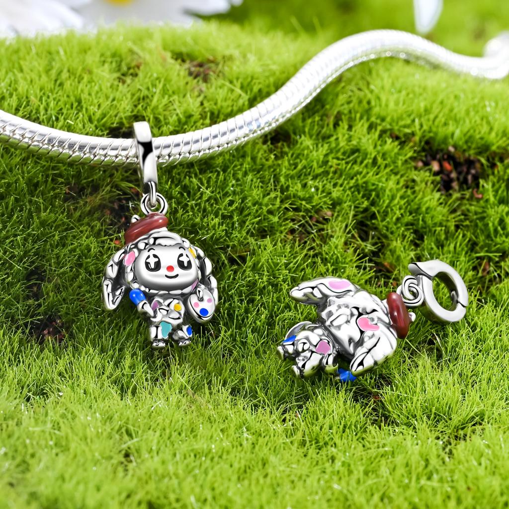 Dangle Charms Copper Doll Pendant Fit Original Bracelet Charm Making Woman Jewelry