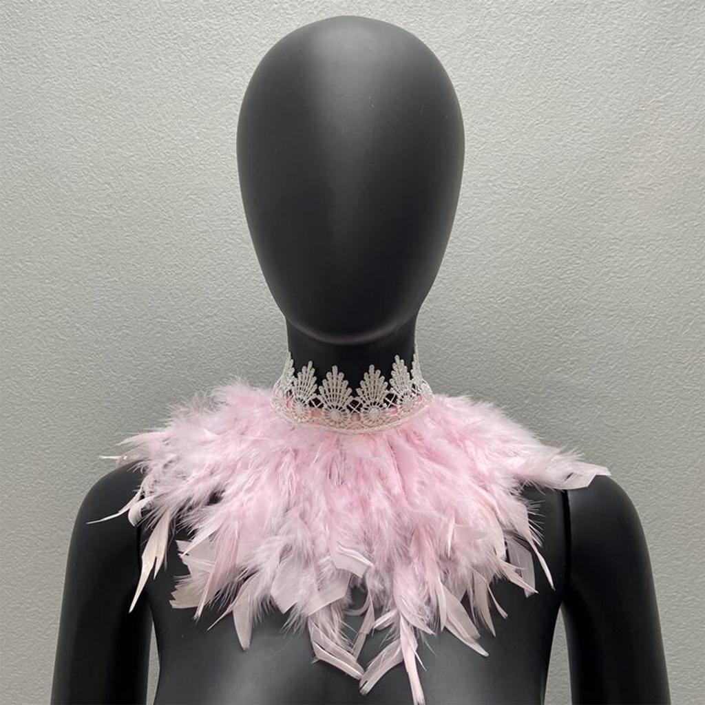 Gothic Feather Shawl Stage Makeup Ball Costume Accessories