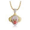 European and American Hip Hop Cosplay 3D Clown Pendant Halloween Gift Packaging Necklace