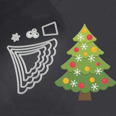 Accessorio per scrapbooking artigianale fai-da-te in carta stencil per fustellatura per albero di Natale