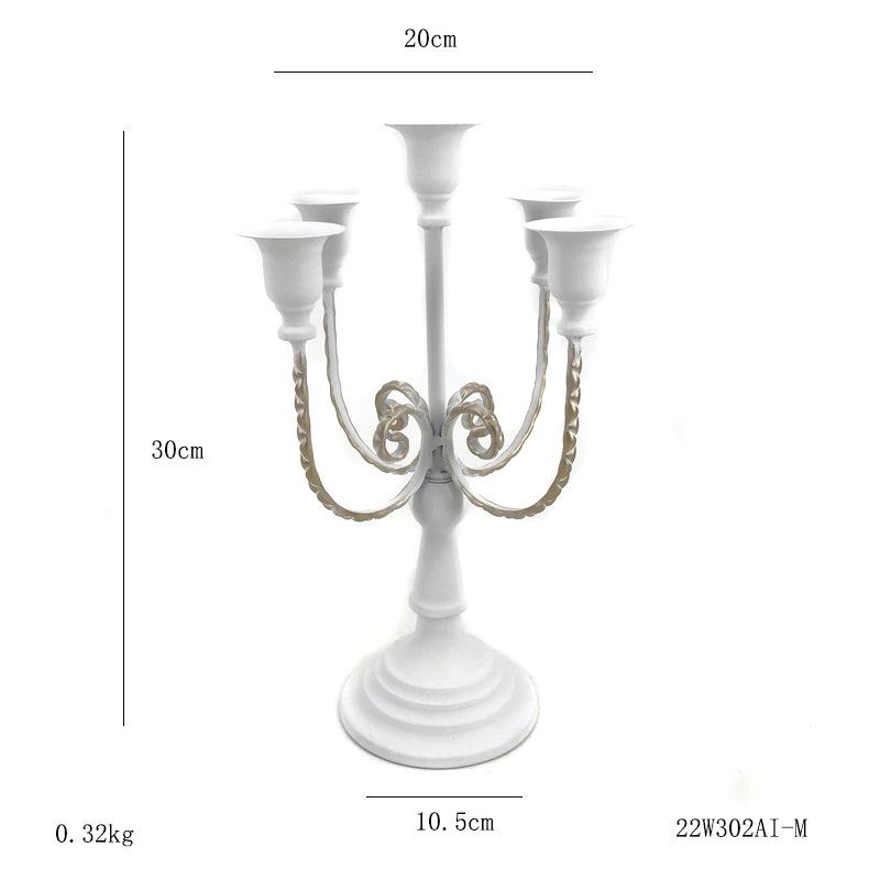 

Metal 5-Candle Candlestick Holder for Taper Candles, Candle Holder for Wedding Centerpiece Christmas Valentine Party Event Decor