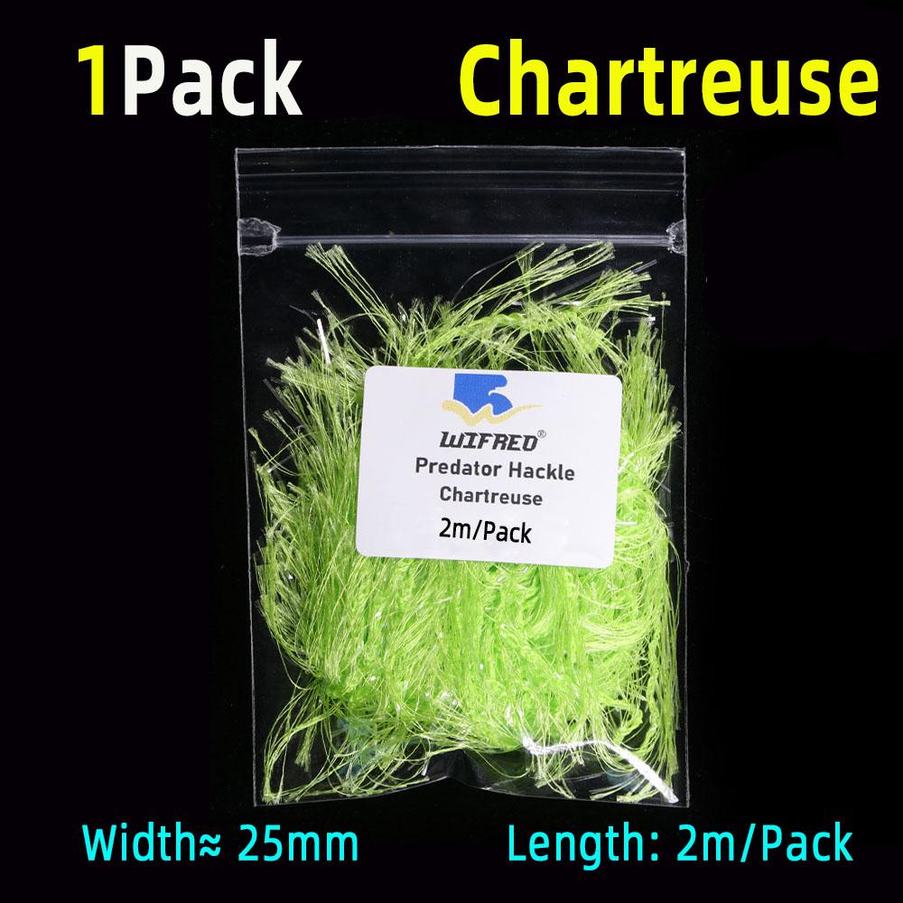 2M/Pack Predator Hackle Single-Sided Chenille Predator Hackle Fly Tying Material For Streamer Bodies Trout Pike Muskie Predators Fishing Lures