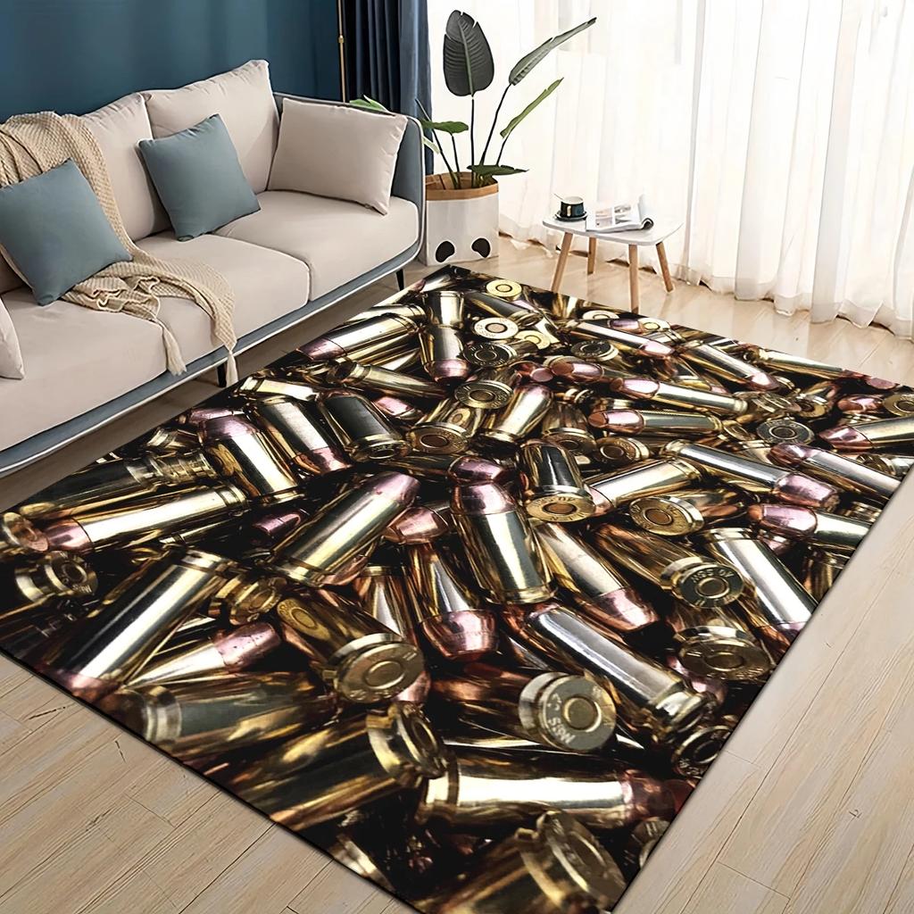 27 Arten Coole Verschiedene Arten von Pistolenkugeln Teppich für Wohnzimmer Schlafzimmer Haus Sofadekoration, Kinder Spielen Rutschfeste Bodenmatte