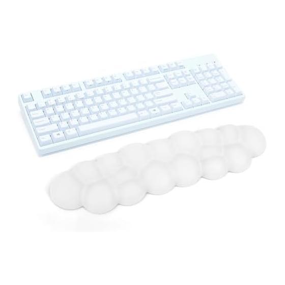 Elzo Keyboard Wrist Rest Cloud Memory Foam Keyboard Cushion PU Leather Palm Rest Wrist Support Armrest Non-Slip Base Memory Foam Computer Cushion