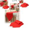 Vibrant Red Christmas Table Runner Christmas Decoration Nonwoven Fabric Tablecloth