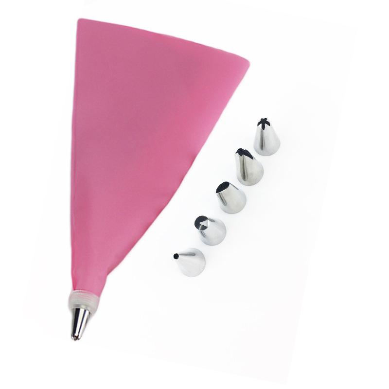 

Cream Cake Decorating Tips Set Piping Nozzles Kit Multi Size Flower Icing Tips Reusable Pastry Tools Baking Decorating Kit Pastry Bag Included 8pcs розовый