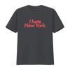 I Hate New York Print T Shirt Trendy Fashion Statement for Urban Style Lovers vintage Washed Top For Everyday Wear