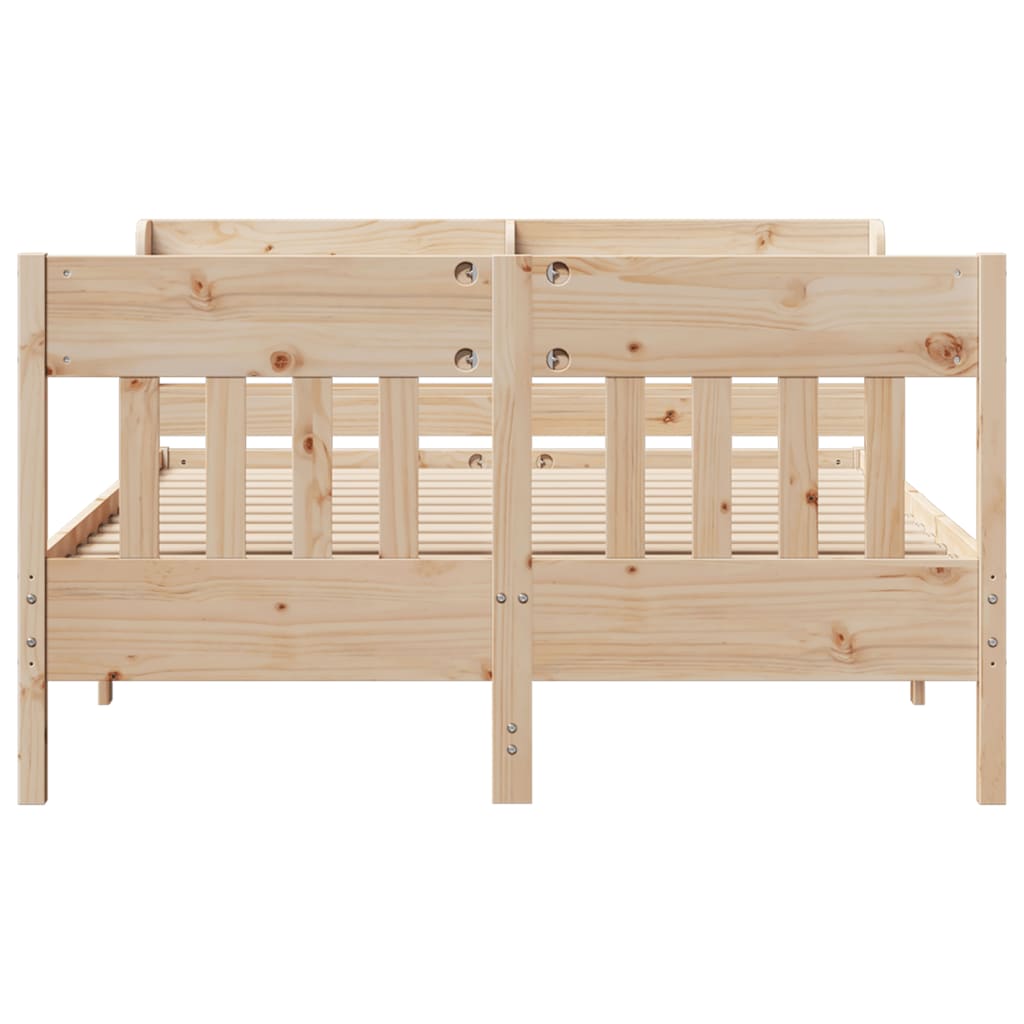 Solid Wood Bed without Mattress 160 x 200 cm Pine Wood