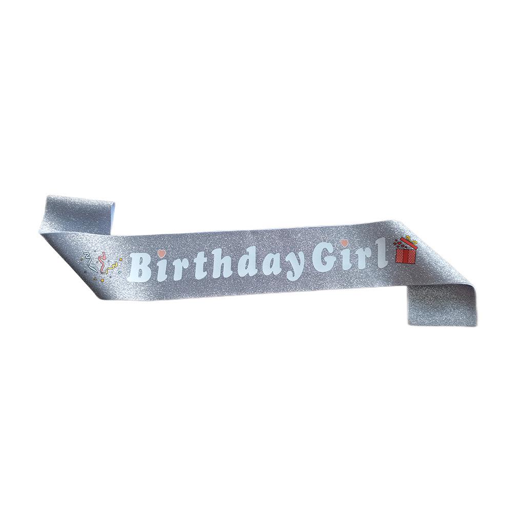Glitter Gold Birthday Sash for Girls