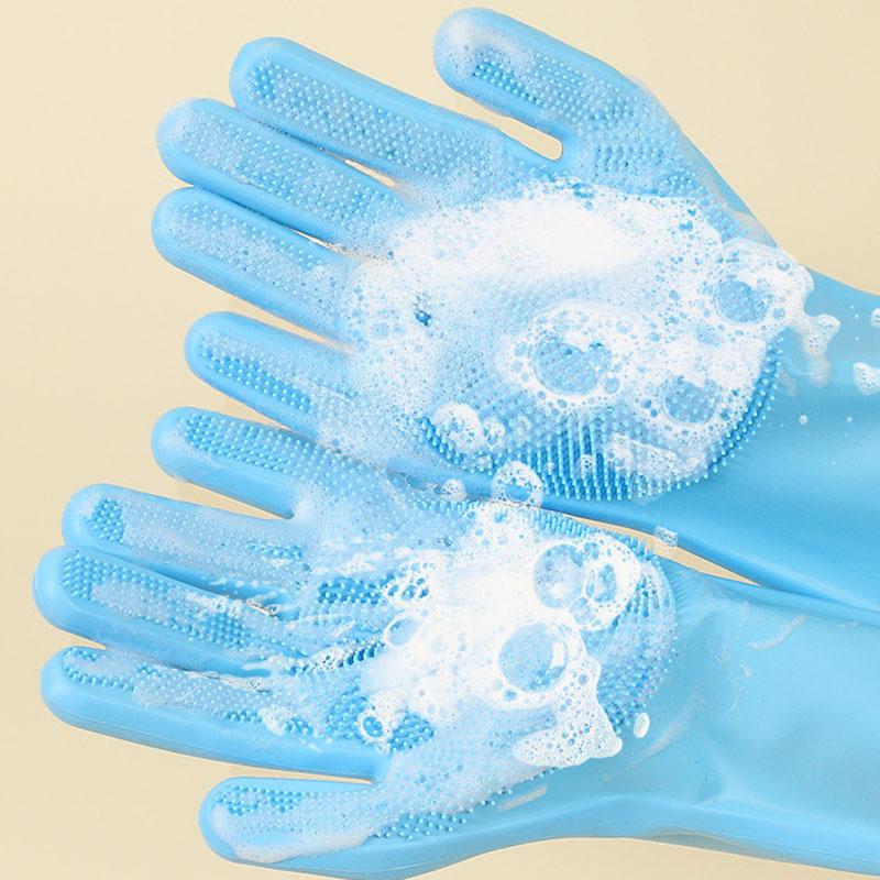 Pet Grooming Cleaning Gloves Cat Dog Prevent Scratching Biting Bathing Gloves Silicone Pet Hair Cleaning Gloves Pet Products