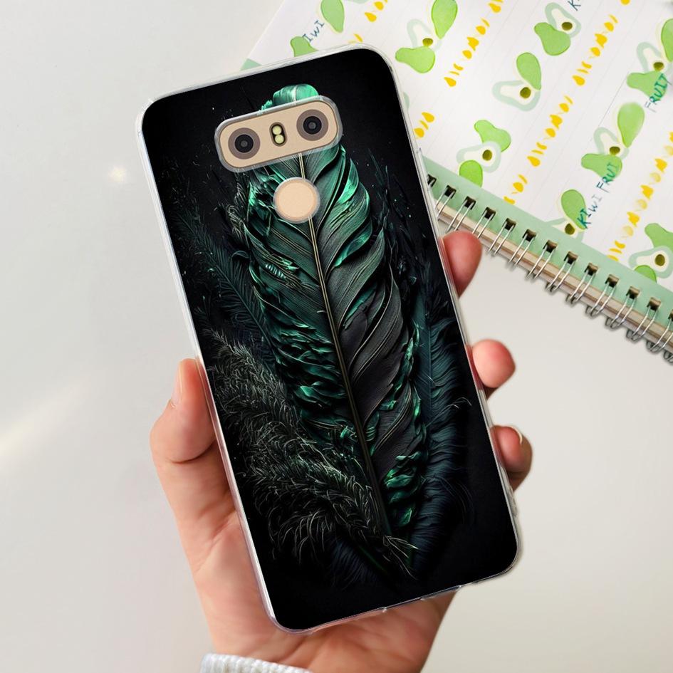 For LG G6 Plus Case LGM-G600K Phone Cases Popular Flower Soft Silicone Clear Protective Shell For LG G6 G 6 LG6 LGG6+ Back Cover