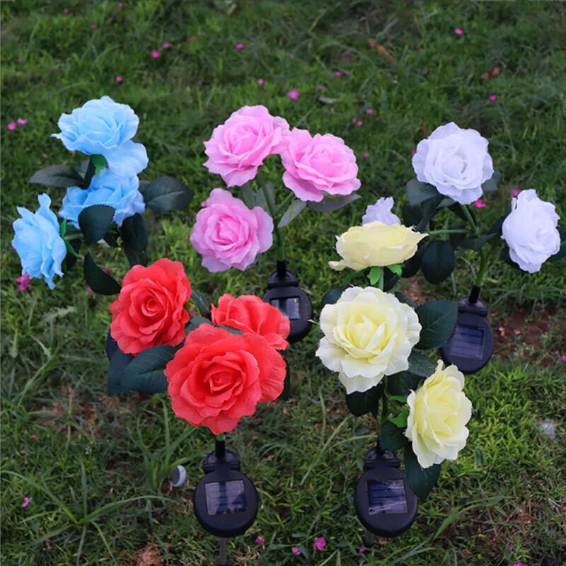 Moufou Outdoor Solar Artificial Rose Flower Light