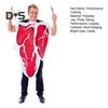Performance Clothing Fake Steak Neck-hanging Bright Color Loose Halloween Party Cosplay Stage Performance Costume Photo Prop