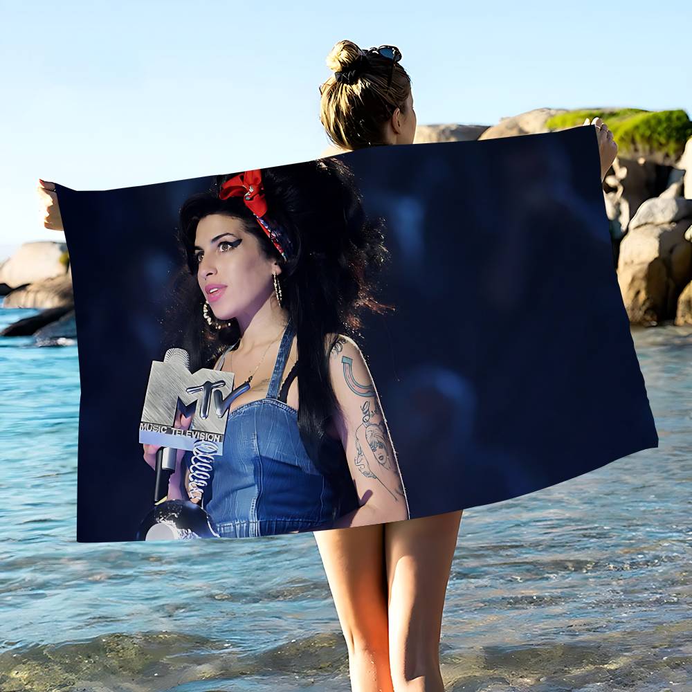 

A-Amy W-Winehouse Singer Star Microfiber Beach Towel Absorbent Quick dry Soft Yoga Swimming Resort Mountain Climbing Towel W30*H60(CM)