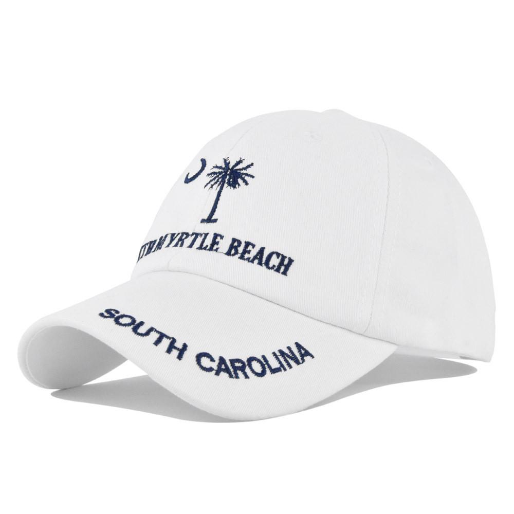 

Cap Baseball Letter Embroidered Duckbill Hat Sun Visor Hat Cotton Cool Fashion белый