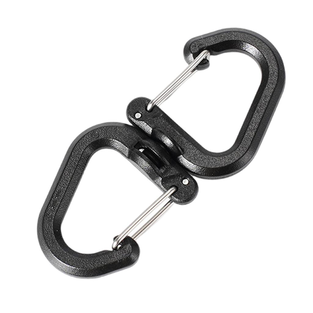 S Shape Spring Snap Hook Key Holder Keychain Carabiner Rotatable Carabiner Keychain Clip Multifunctional Carabiner Clip