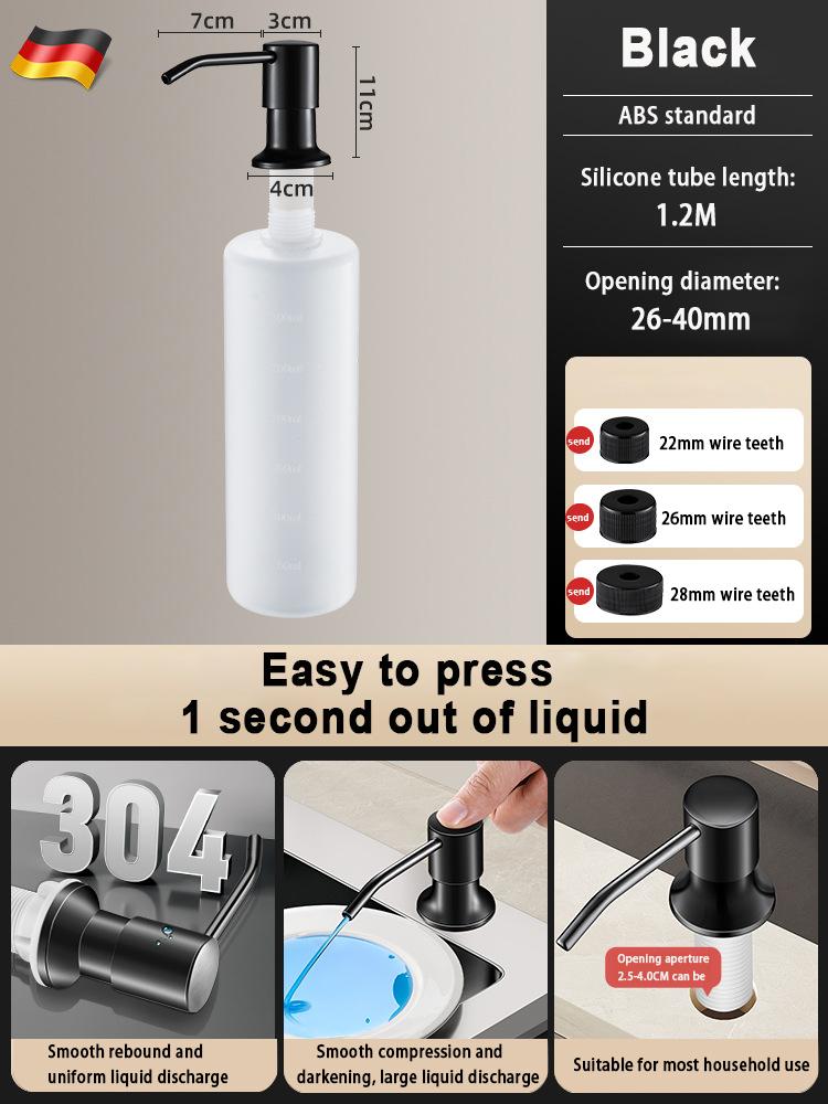 Sink Soap Dispenser Built-in Design Liquid Bottle. Soap Hydraulic Dispenser For Kitchen Kitchen Sink Soap Dispenser