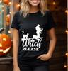 Funny Halloween Witch T-Shirt: "Witch Please" Cat Graphic Tee