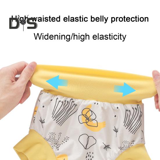 Baby Swimming Trunks 3-Layer Protection Urine Cushion Towel Washable Reusable Elastic Waist Baby Swim Shorts