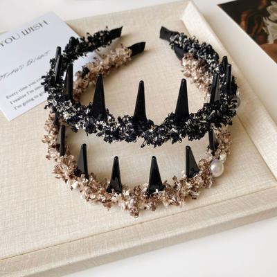 Neuestes langes zahnfarbenes Wollweb-Haarband für Damen, rutschfestes Stirnband, Haar-Zahn, süße Mädchen-Zahn-Haaraccessoires, Kopfwickel