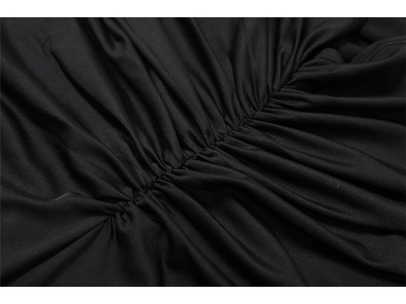 Rochie Maxi Bodycon Ruched Fără Spate cu Gât Legat, pentru Femei, Primăvară/Vară 2026, pentru Vacanță și Plajă.