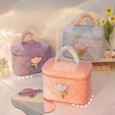 תיבת אחסון קיבולת גדולה תיק נסיעות תיק קוסמטיקה נייד פאוץ איפור טוליפ קורדרוי רוכסן נרתיקים למוצרי טואלטיקה