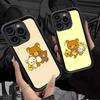 Cartoon Rilakkuma Bear Phone Case For iPhone 17 16 15 14 13 12 11 Air Plus Pro Max Soft Back Cover