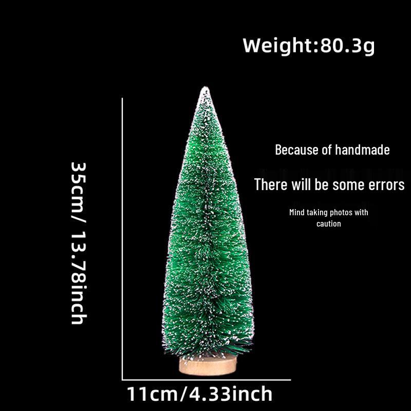 Schnee-beflockter Mini-Sisal-Weihnachtsbaum: Künstliche Weiße Zeder in verschiedenen Größen zur Dekoration von Mikrolandschaften