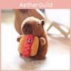 Capybara Fries Hamburger Hot Dog Plush Toy Pp Cotton Stuffed Keychain Decor Bag