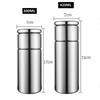 300/420ml Tea Separation Insulated Bottle, 304 Stainless Steel Vacuum Flask, Leak-Proof Tea Infuser Thermos for Office