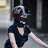 2025 new classic retro motorcycle helmet lightweight ABS material for men and women riding pedal breathable lining half helmet