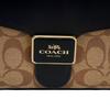 Coach Handtasche Pepper 22 Klassisch Presbyopie Klappe Beschichtetes Canvas mit Leder Handtasche Schultertasche Crossbody Tasche Klein Damen Braun und Schwarz