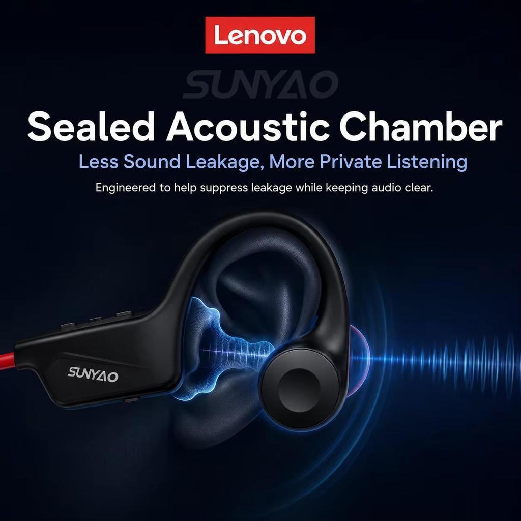 Lenovo S107 Bone Conduction Earphone TWS Fone Bluetooth Wireless Headphone Driving Cycling Earbuds Sports Running Headset