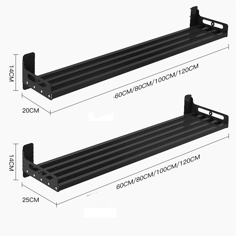 Stainless Steel Tube Punch-free Kitchen Shelf Wall-mounted Microwave Oven Hanging Wall Seasoning Storage Bracket Organizer